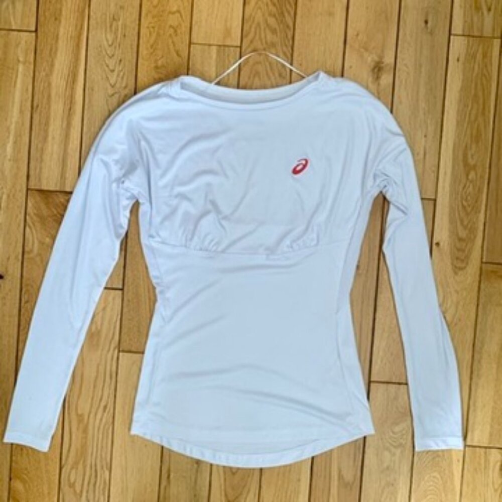 Asics Motion Dri Women White XS Extra Small Workout Running Outdoor Hiking
